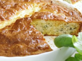 Манник на кефире с мясом