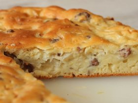 Заливной пирог с мясом и капустой