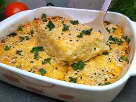 Капустная запеканка с творогом
