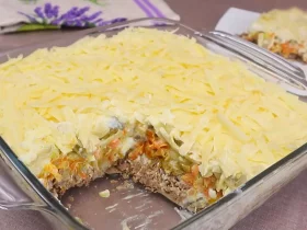 Слоеный салат с куриной печенью