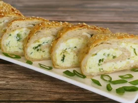 Мясной рулет с яичной начинкой