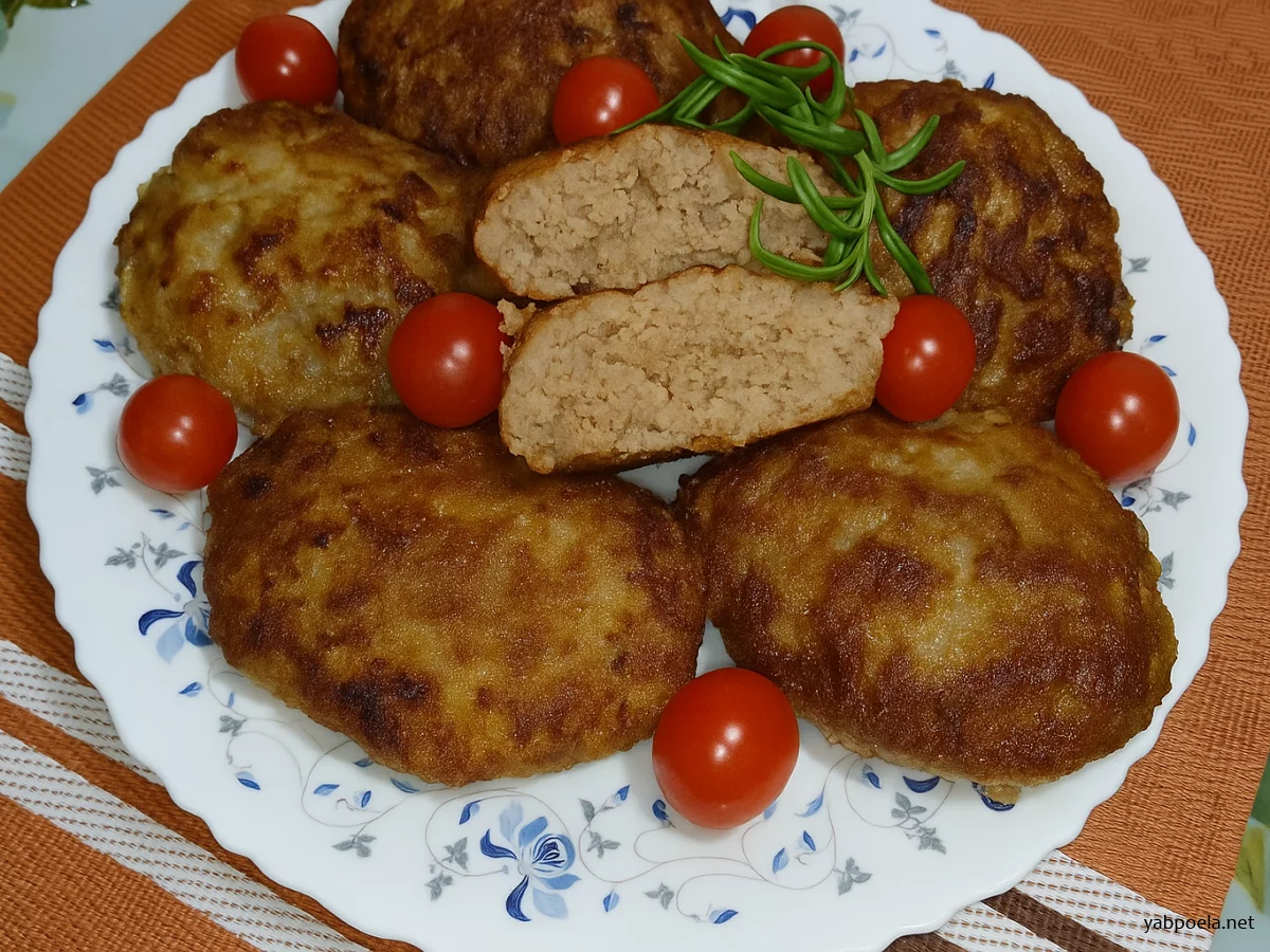 Сочные домашние котлеты (Секрет нарезанного лука и картофеля)