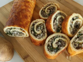 Бризоль с грибами в духовке