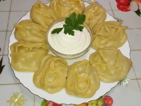 Сочные манты из рубленого мяса (Свинина + Говядина) 2 способа лепки