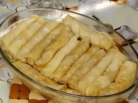 Томленые блинчики «Дамские пальчики» с творогом