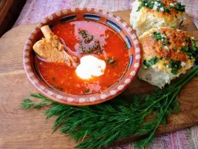 Борщ украинский на ребрах