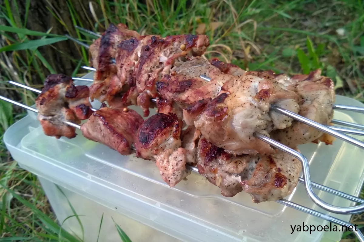 Классический шашлык из свинины с кориандром