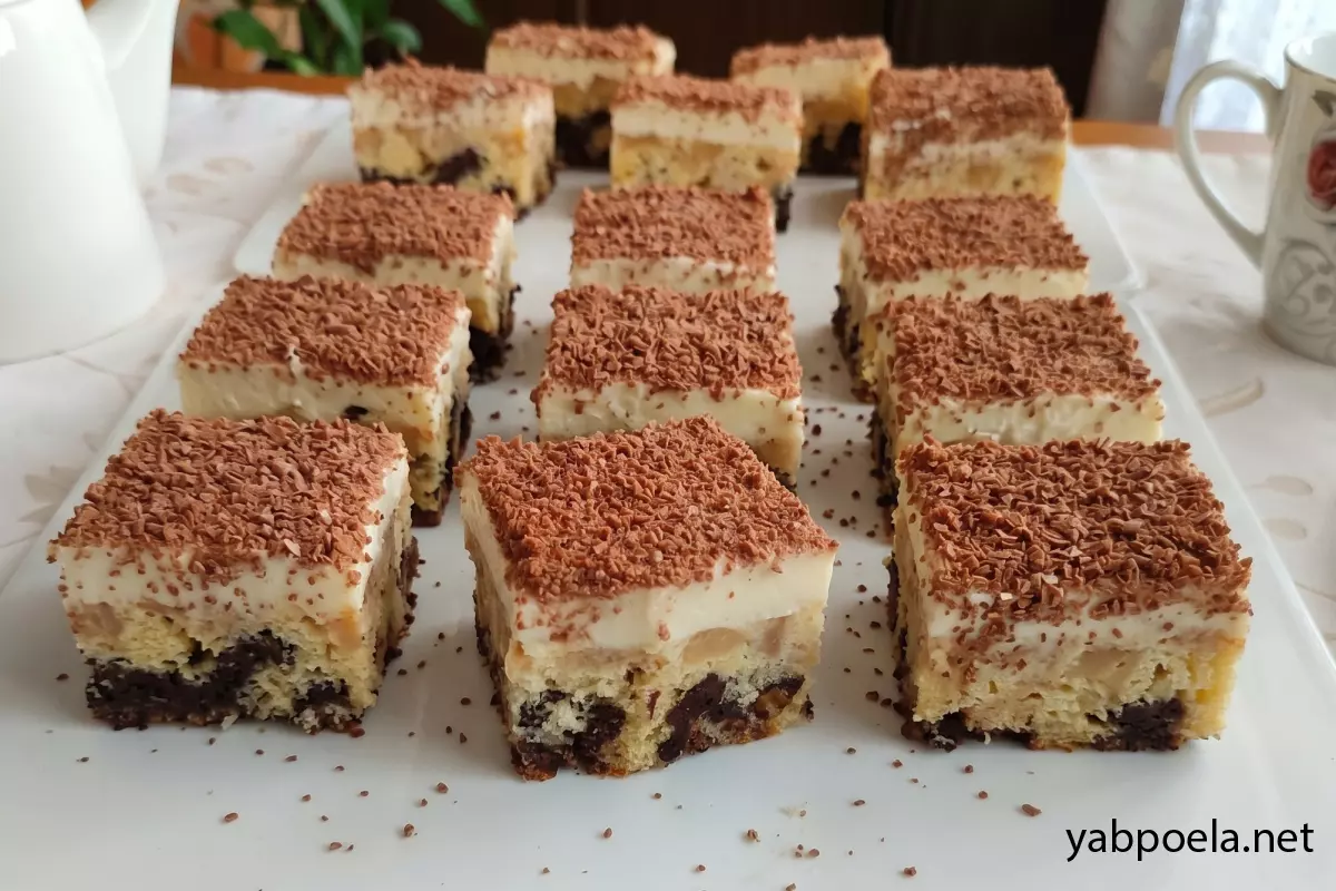 Яблочный пирог с заварным кремом