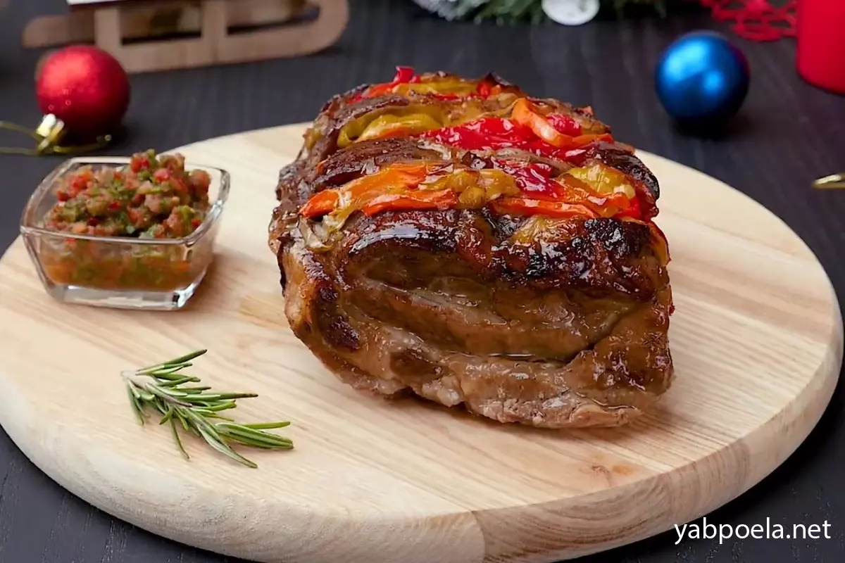 Свинина запеченная с овощами и медом