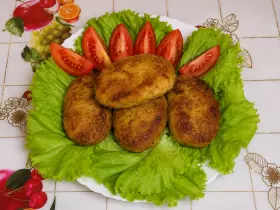 Рыбные котлеты из щуки с креветками