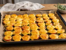 Запеченные кабачки с помидорами и сыром