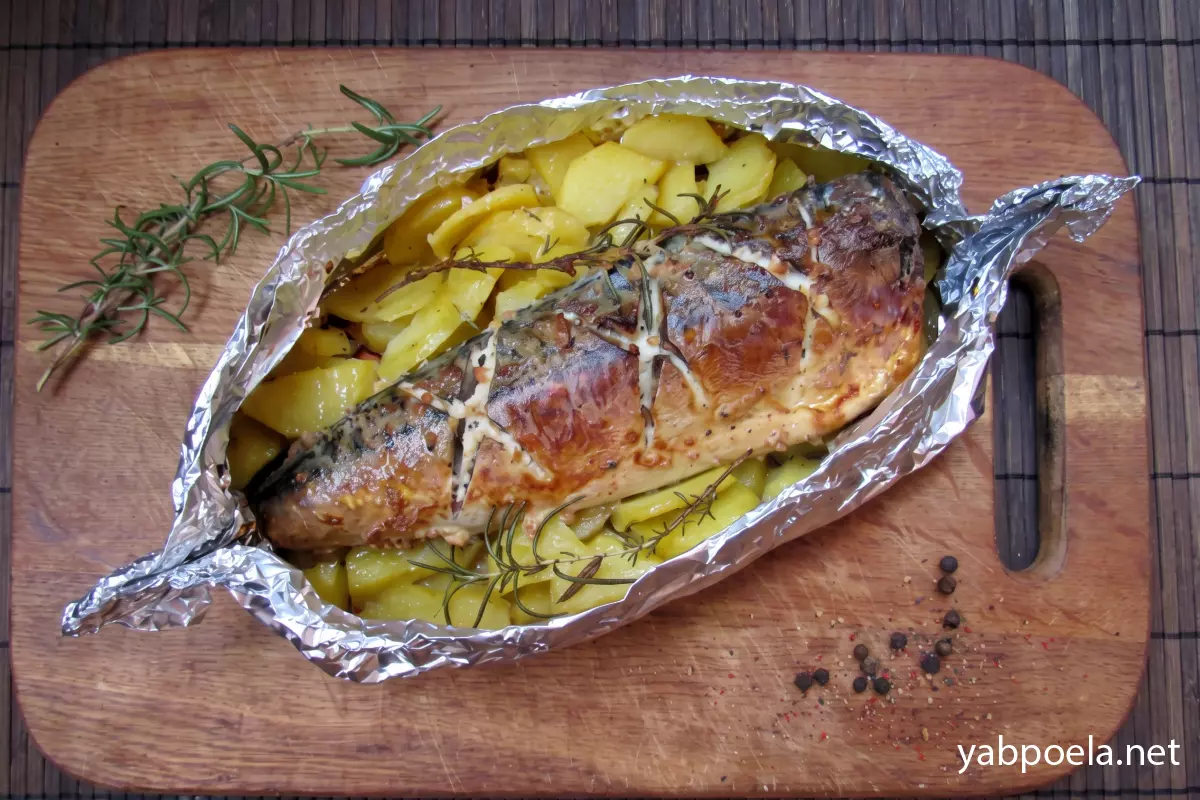 Скумбрия с картофелем в духовке