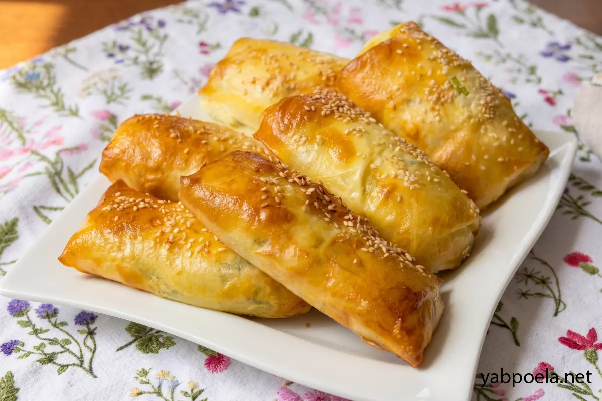 Хрустящие пирожки из рисовой бумаги с творожной начинкой