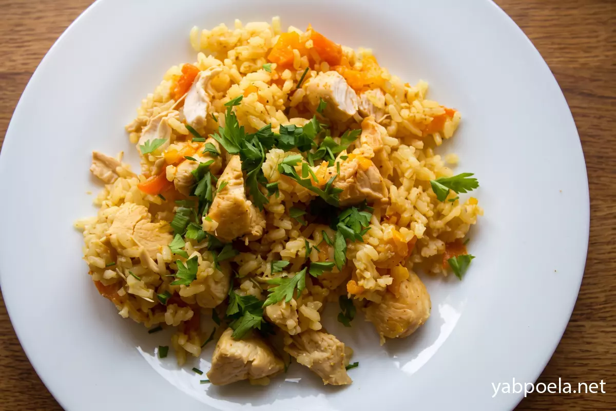 Быстрый плов с курицей
