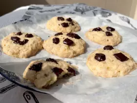 Банановое печенье из рисовой муки с шоколадом