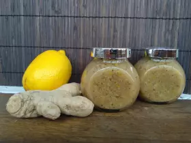 Имбирный чай с медом и лимоном (заготовка)